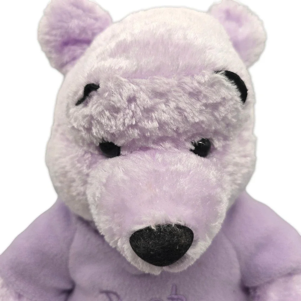 DISNEY STORE Purple Plush Winnie the Pooh Toy Spring Pastel 10